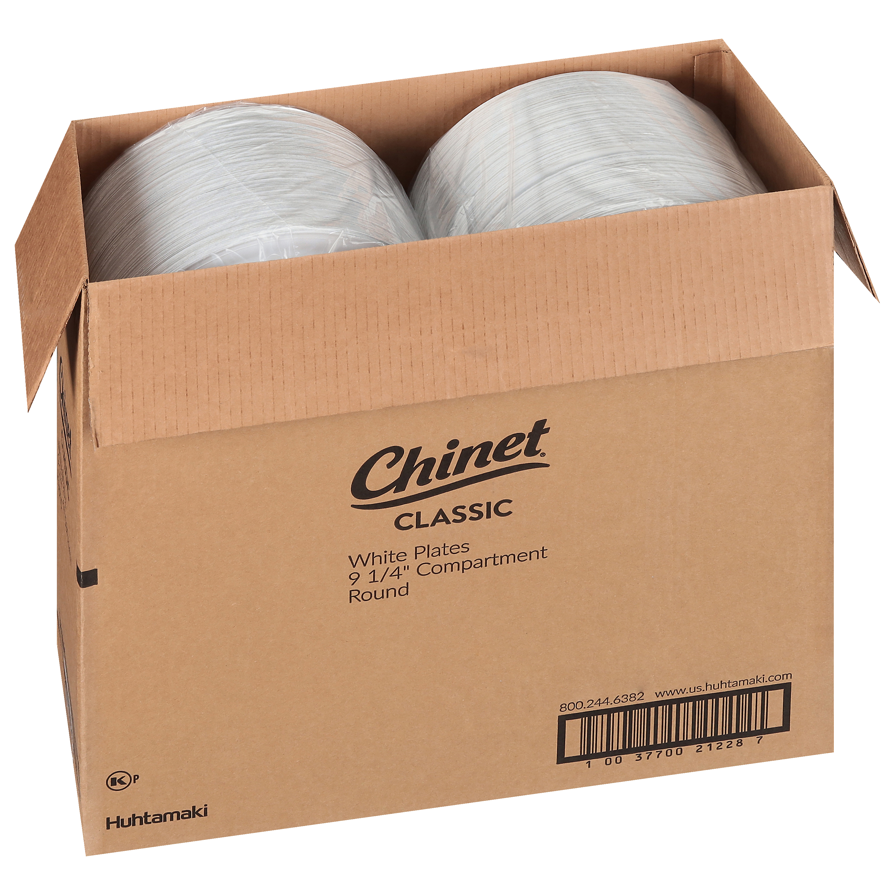 21228 9.25" 3-COMP PLATEWHITE FIBER 500/CS